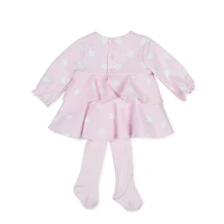 Tutto Piccolo 9214 Vestido Con Leotardos Punto Roma Dress With Tights - Pink Outlet