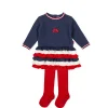 Tutto Piccolo 9415 Vestido Tricot Knitted Dress - Navy Blue Outlet
