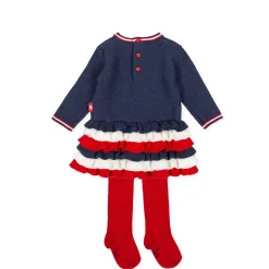 Tutto Piccolo 9415 Vestido Tricot Knitted Dress - Navy Blue Outlet