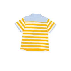 Tutto Piccolo 8836 Yellow Striped Polo Shirt Online
