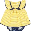 Tutto Piccolo Dress with Briefs - Yellow/Navy New