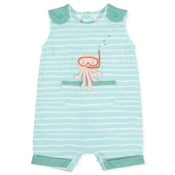 Tutto Piccolo Teal Octopus Romper Sale