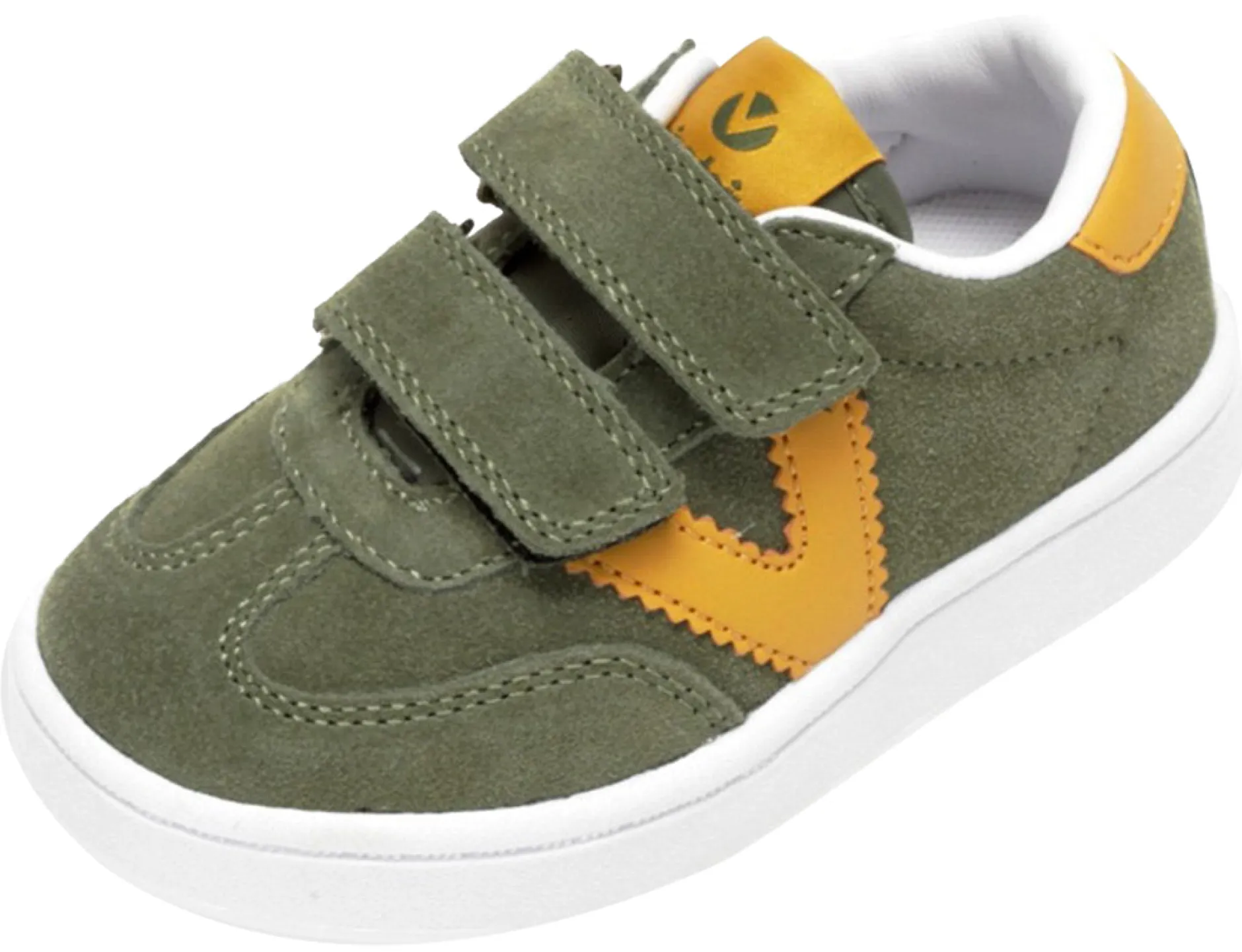Victoria Millas Suede Sneaker Kaki Hook and Loop for Boy's and Girl's Clearance